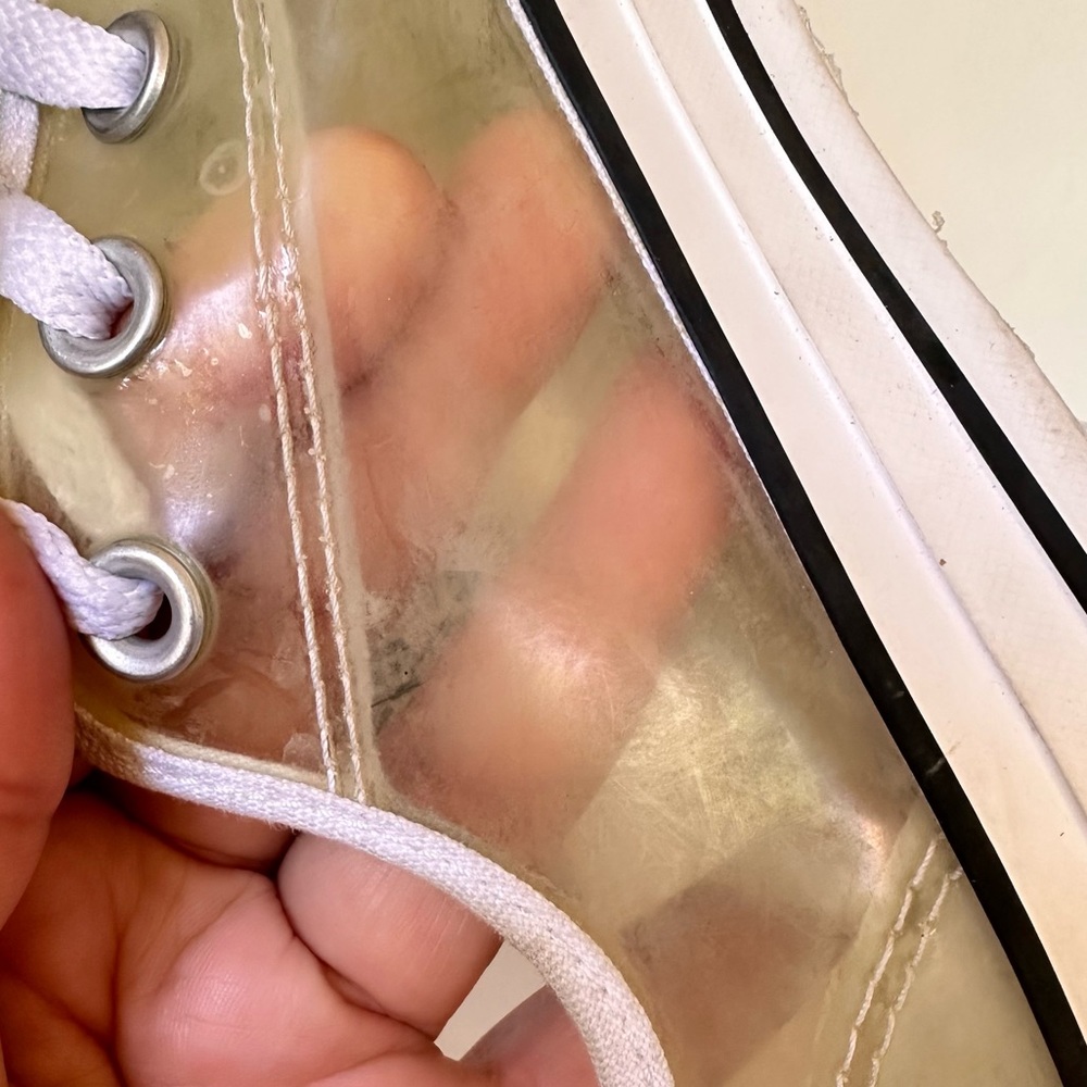 Converse Shoes Womens All Star Sneaker Rubber Clear Invisible Casual Sneaker - Picture 8 of 9